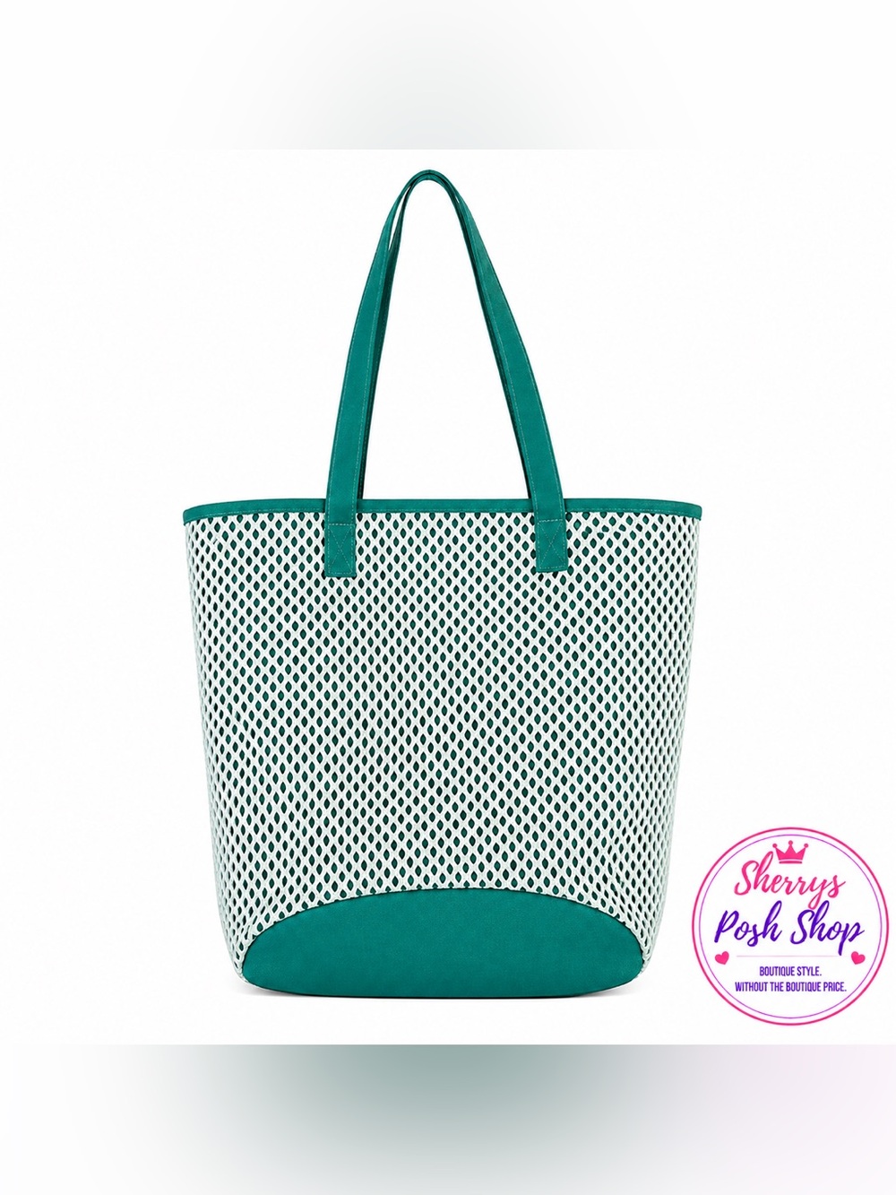 Target Teal Mesh Tote Bag Lightweight Beach Shopper Everyday Carry NWT